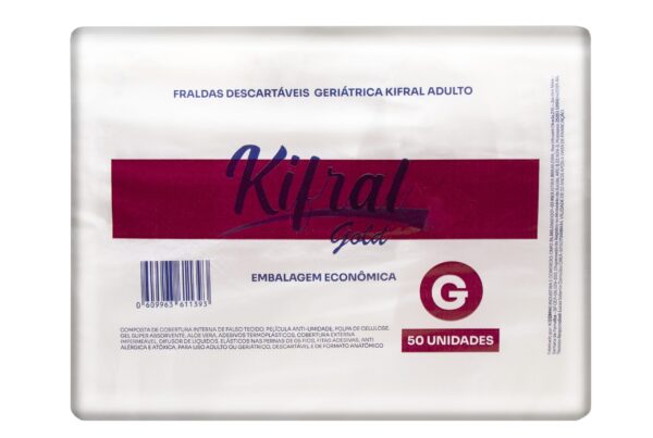 Fralda Geriátrica Descartável Kifral Pacote Econômico nos tamanhos P, M, G ou EG - Imagem 3