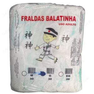 Fraldas geriatrica adulto segunda linha Balatinha pacote com 30 unidades
