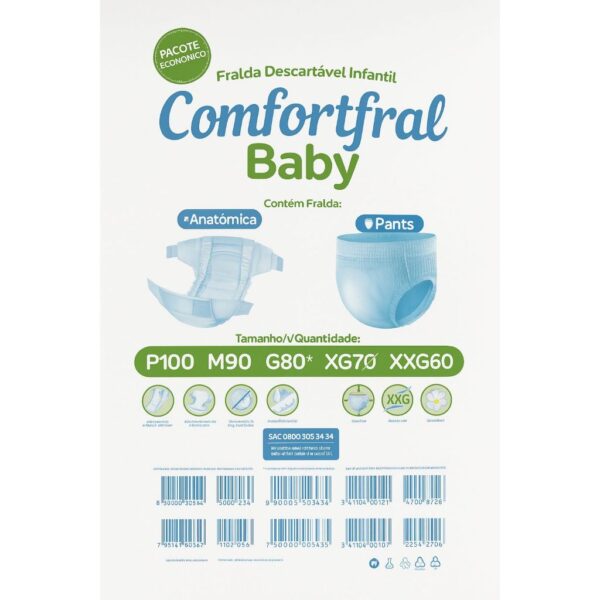 Pacotão econômico confortfral baby m g xg e xxg - Imagem 8