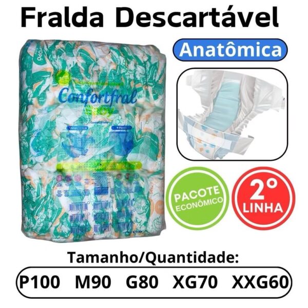 kit 2 Pacotão econômico confortfral baby m g xg e xxg - Imagem 13