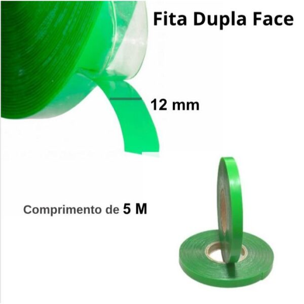 Fita Dupla Face tipo 3m Adesiva 12mm X 5metros. - Imagem 2