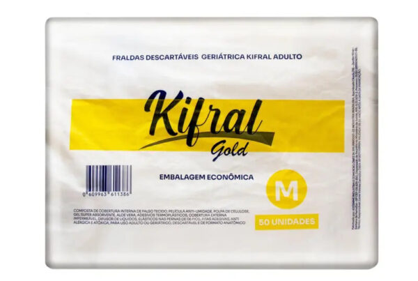 Fralda Geriátrica Descartável Kifral Pacote Econômico nos tamanhos P, M, G ou EG
