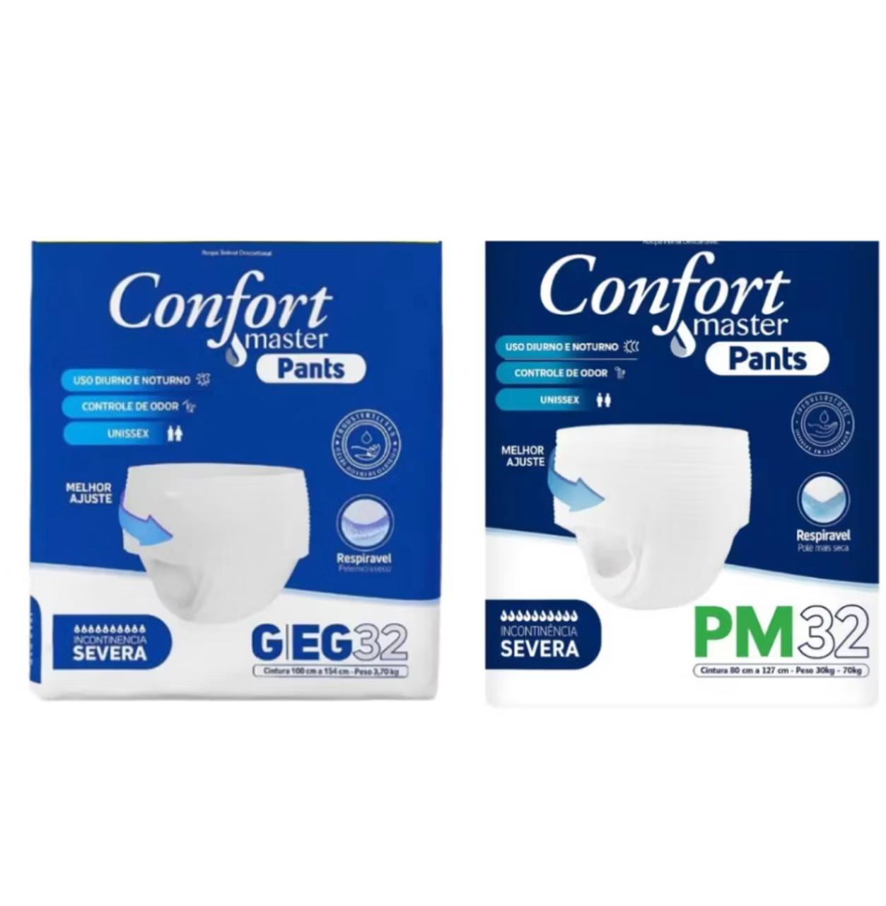 Fralda-Calça Adulto Confort Master Pants – G|EG ou P/M ( 32 Unidades ) - Imagem 2