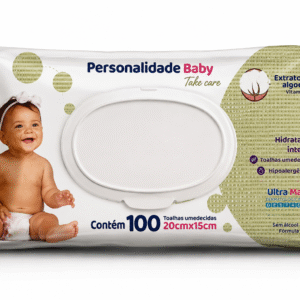 12 Pacotes Lenço Umedecido Personalidade Baby C/100 Com Tampa