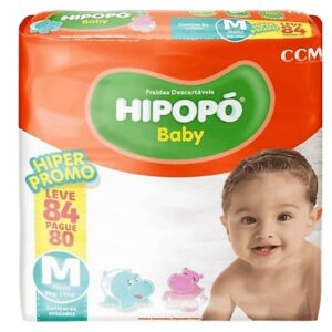 Kit 2  pacotes Fraldas bebe infantil hipopó vários tamanho  P M G XG XXG