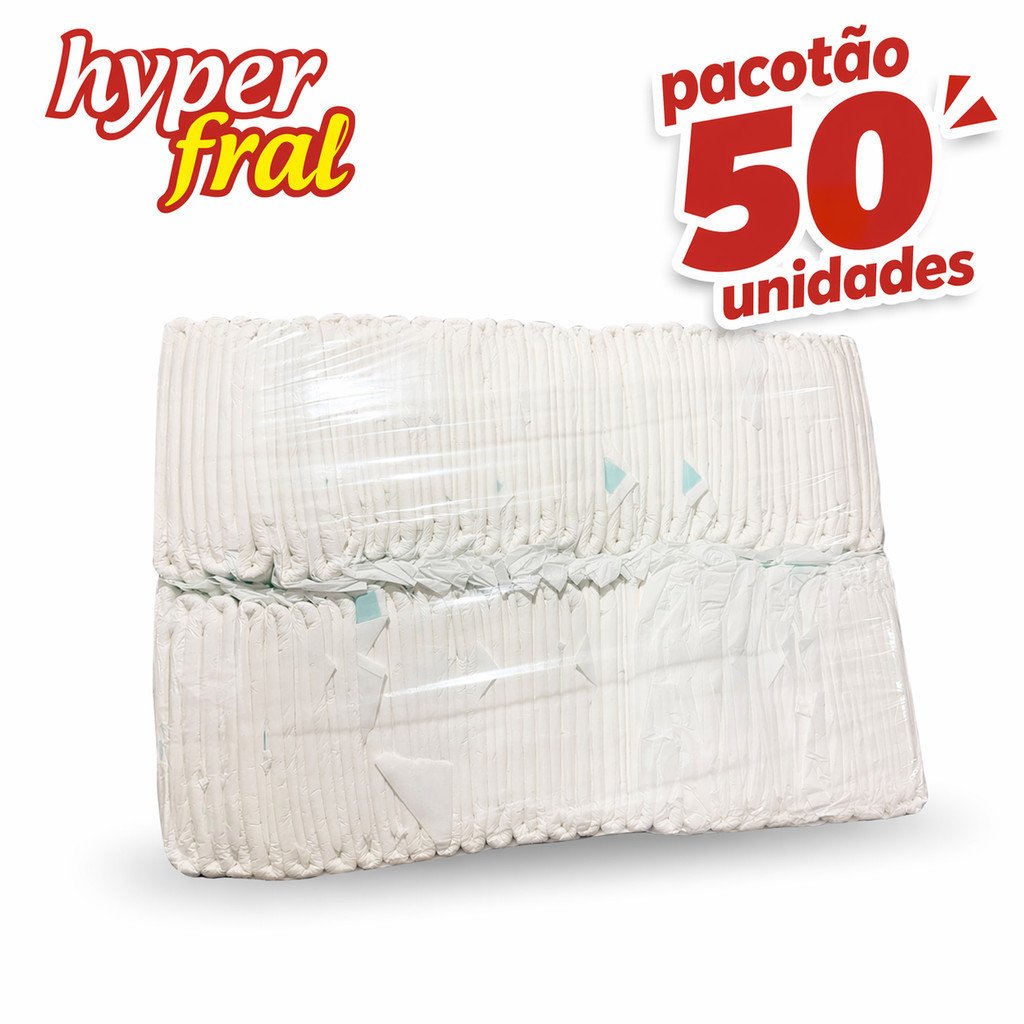 kit 100 Fraldas Geriátrica Hyperfral pacotão economico + Caixa de Lenço Mary Gold - Imagem 3