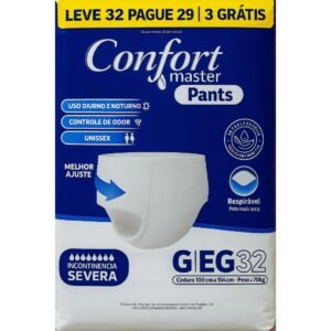 Fralda-Calça Adulto Confort Master Pants – G|EG ou P/M ( 32 Unidades )